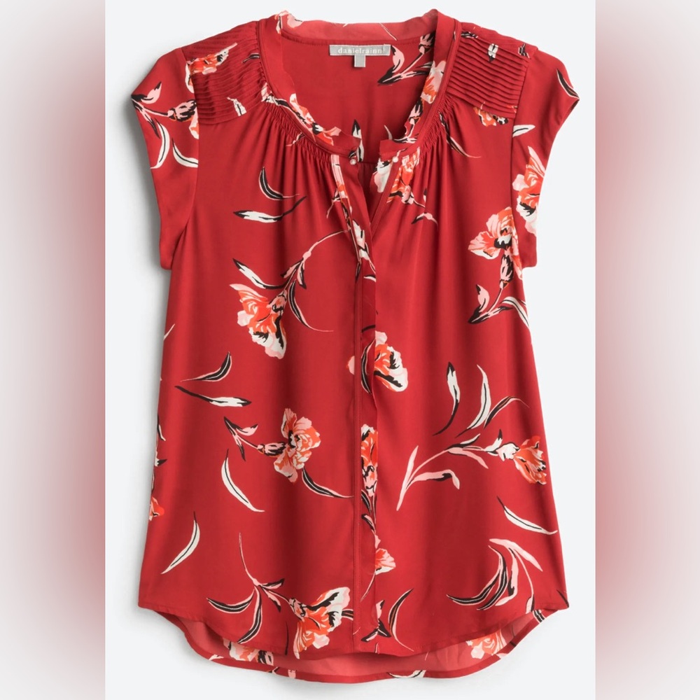 Daniel Rainn Split Neck Blouse